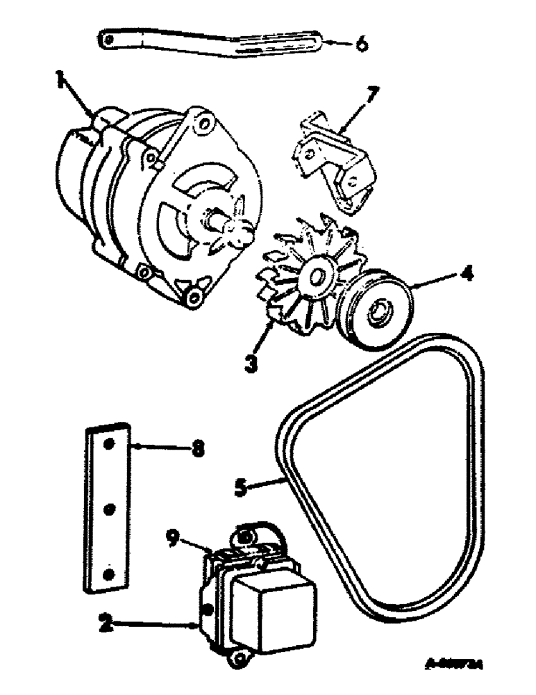 Схема запчастей Case IH 403 - (237) - ALTERNATOR GENERATOR, VOLTAGE REGULATOR AND CONNECTIONS, D-301 ENGINE (55) - ELECTRICAL SYSTEMS