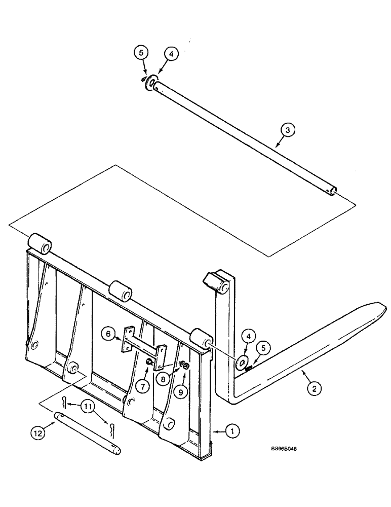 Схема запчастей Case IH 1825B - (9-12) - PALLET FORK (09) - CHASSIS/ATTACHMENTS