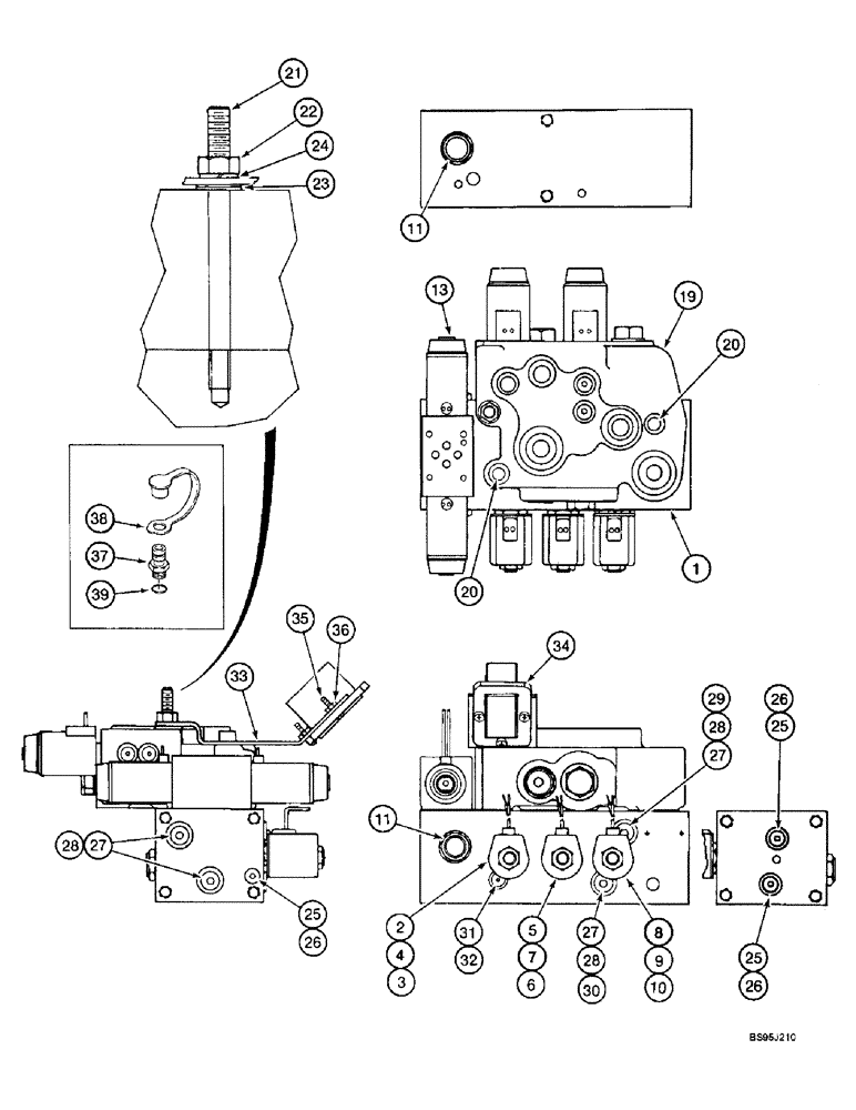 Схема запчастей Case IH 2144 - (8-26) - CONTROL VALVE, HEADER LIFT VALVE ASSEMBLY (07) - HYDRAULICS