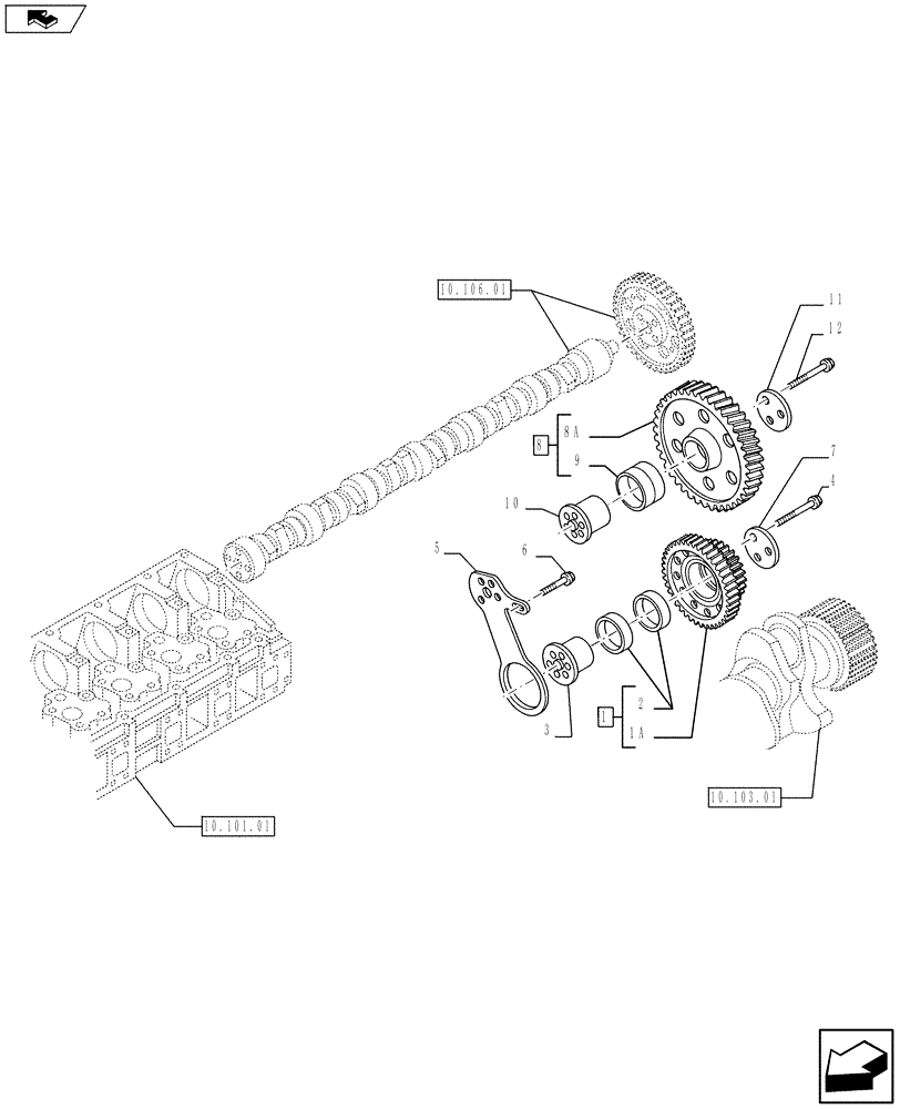 Схема запчастей Case IH F3BFA613A E002 - (10.106.05) - PULLEY - CRANHSHAFT (10) - ENGINE