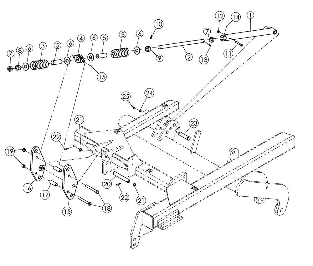 Схема запчастей Case IH 340 - (75.200.01) - SPRING LEVELING PARTS (75) - SOIL PREPARATION