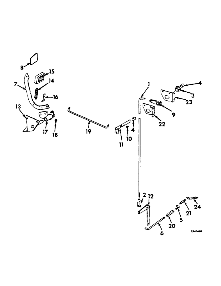 Схема запчастей Case IH 615 - (07-18) - DRIVE TRAIN, CLUTCH PEDAL AND LINKAGE, BELT DRIVE Drive Train