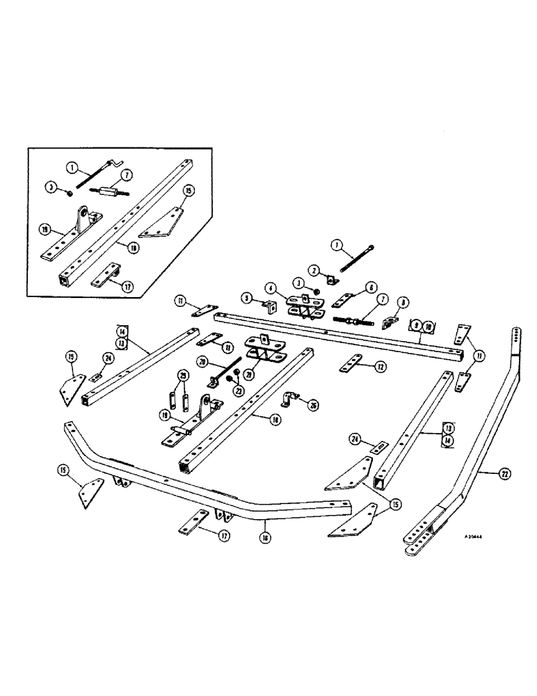 Схема запчастей Case IH B-SERIES - (08) - MAIN FRAME 