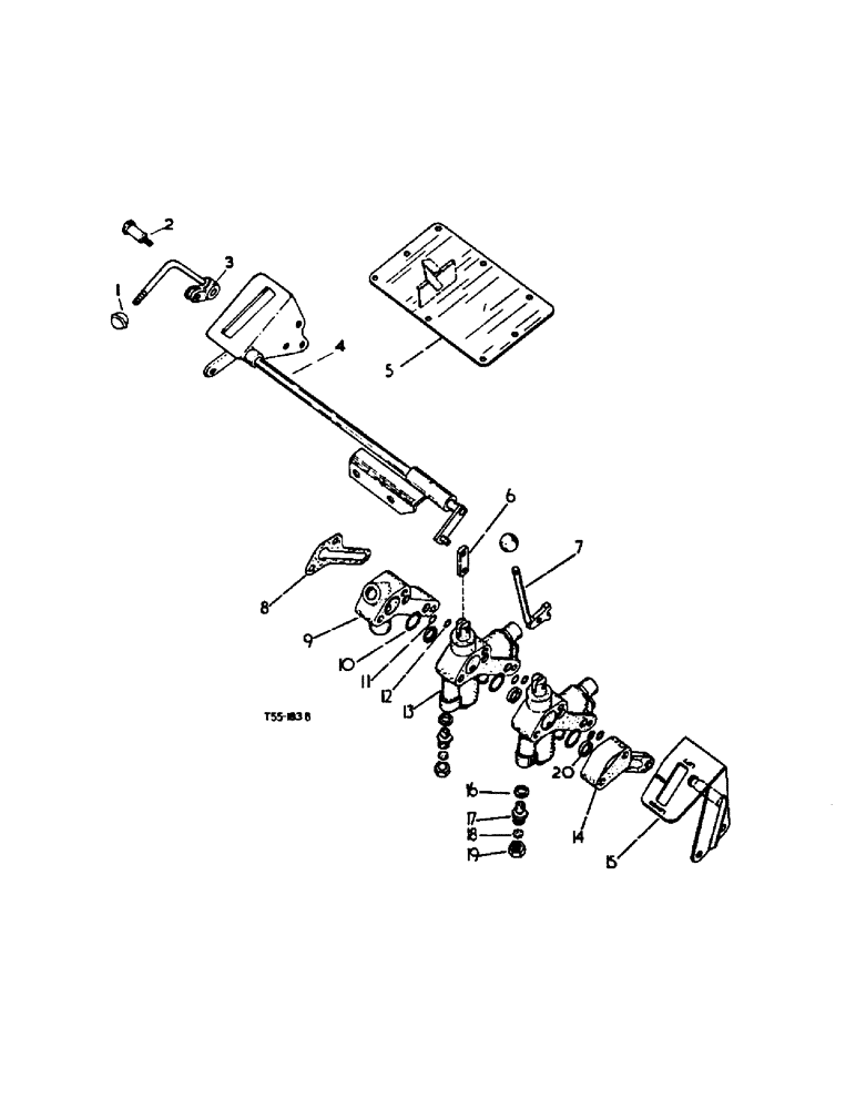 Схема запчастей Case IH 354 - (5-25) - HYDRAULIC ATTACHMENTS, AUXILIARY VALVE ATTACHMENTS, WITH TWO S.A. OR TWO D.A. VALVES (07) - HYDRAULIC SYSTEM