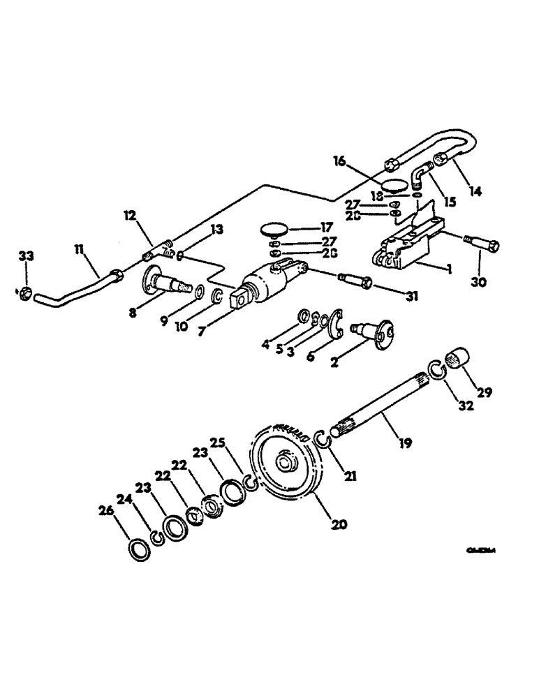 Схема запчастей Case IH 474 - (07-06) - HYDROSTATIC DRIVE GEAR, PTO SHAFT, SERVO CYLINDER (04) - Drive Train