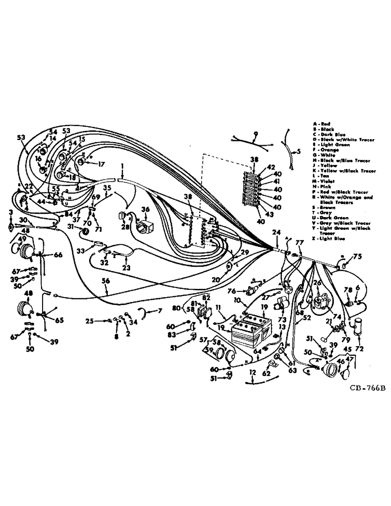 Схема запчастей Case IH 815 - (G-18) - ELECTRICAL SYSTEM, WIRING DIAGRAM, BASIC, DIESEL ENGINE SERIAL NO. 1973 AND ABOVE (06) - ELECTRICAL SYSTEMS