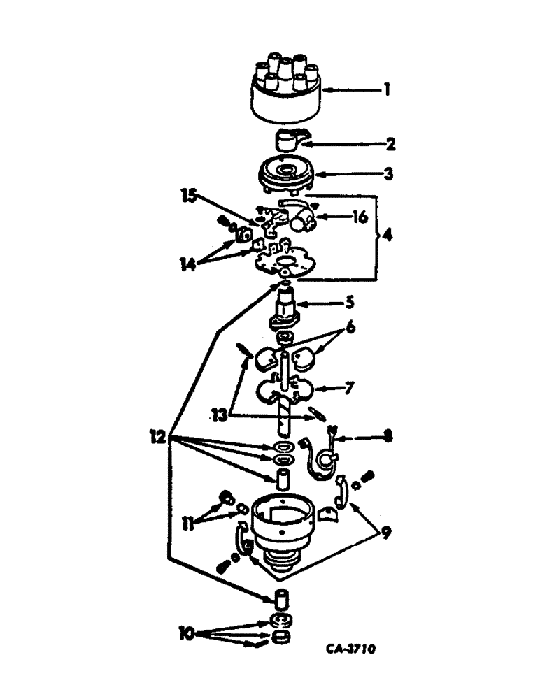 Схема запчастей Case IH 420 - (306) - ELECTRICAL SYSTEM, DISTRIBUTOR, C-263 WITH SERIAL NUMBER 103475 AND ABOVE (55) - ELECTRICAL SYSTEMS