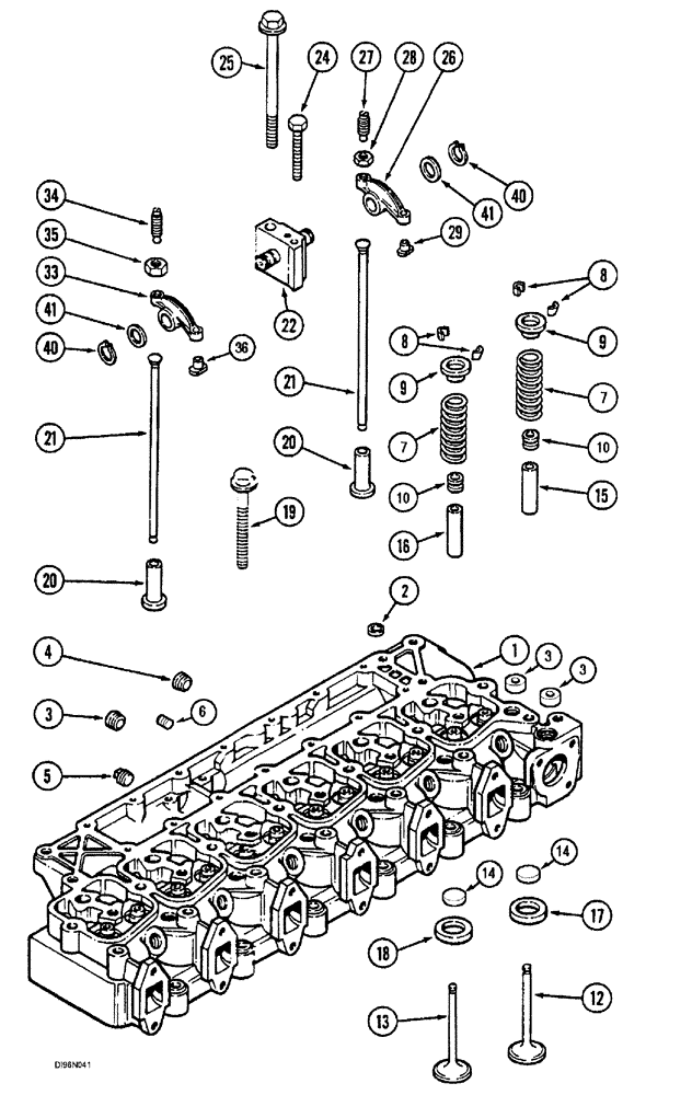 Схема запчастей Case IH SPX3200B - (030) - VALVE MECHANISM (10) - ENGINE