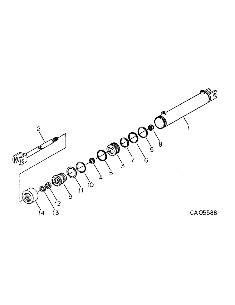 Схема запчастей Case IH 4586 - (10-18) - HYDRAULICS, POWER STEERING CYLINDER IH, 4586 TRACTORS WITH SERIAL NO. 1166 AND ABOVE (07) - HYDRAULICS