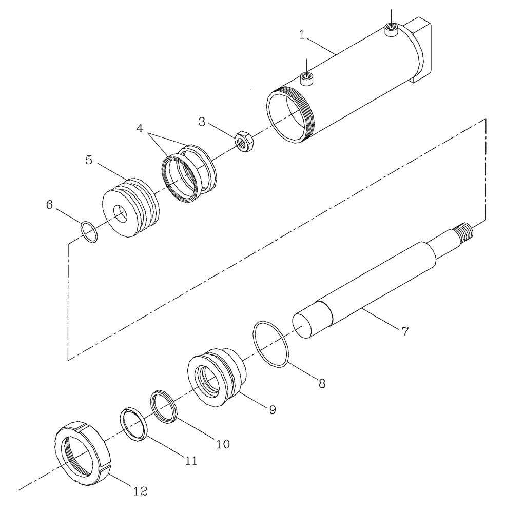 Схема запчастей Case IH 7700 - (B02[07]) - HYDRAULIC CYLINDER,  TRACK ADJUSTER, 7700 Hydraulic Components & Circuits