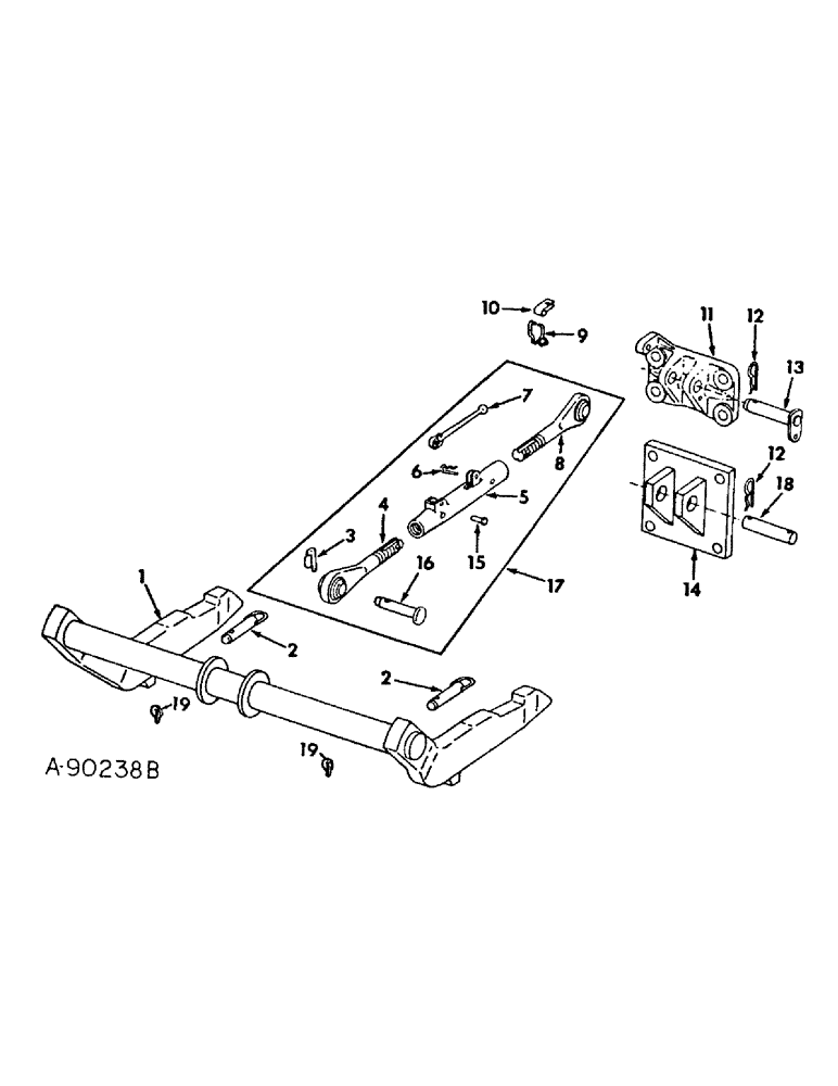 Схема запчастей Case IH 146 - (AR-07) - HITCH-FOR TWO-POINT FAST HITCH 