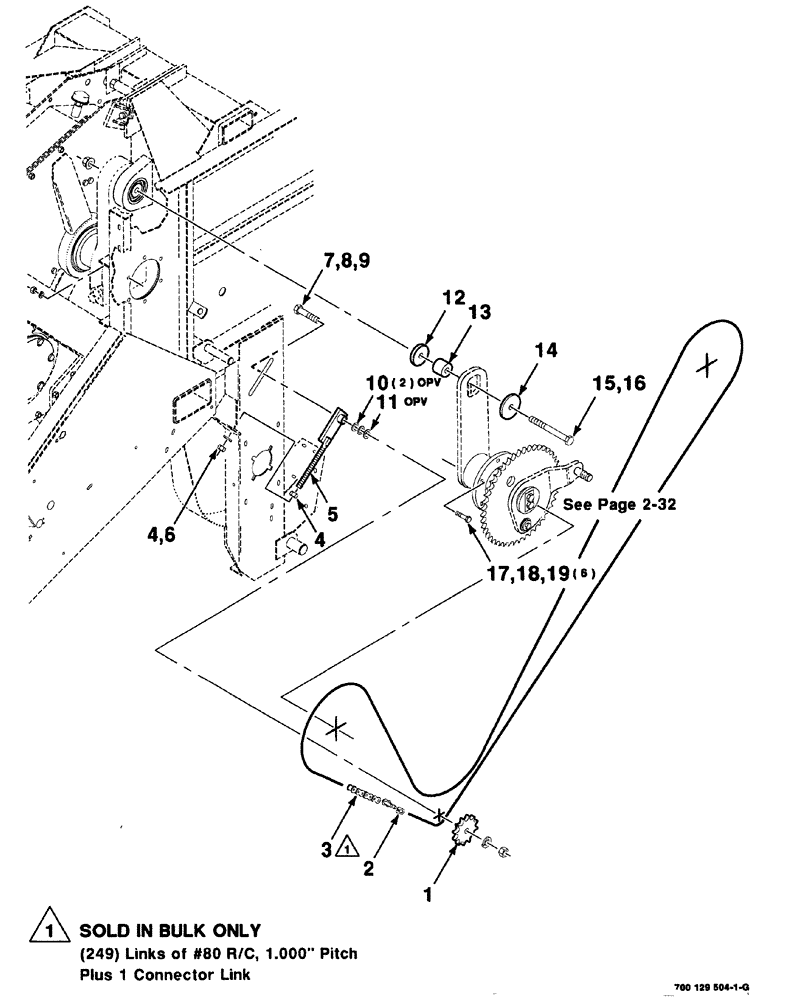 Схема запчастей Case IH 8576 - (02-030) - AUXILIARY DRIVE ASSEMBLY - LEFT Driveline