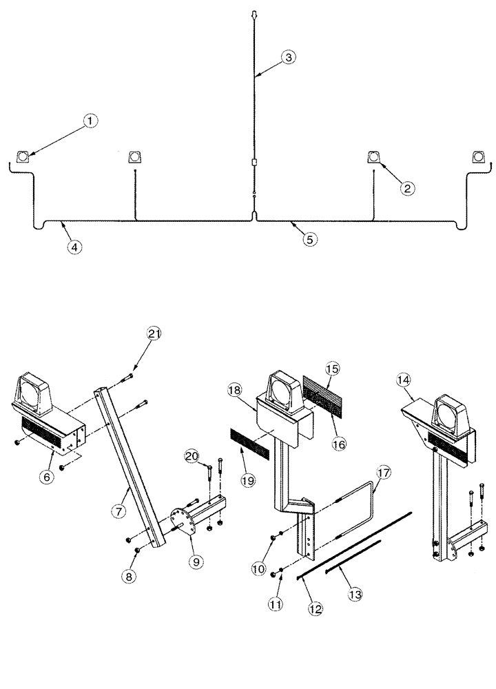 Схема запчастей Case IH 2240 - (09-20) - LIGHTS FOLDING TOOLBAR 