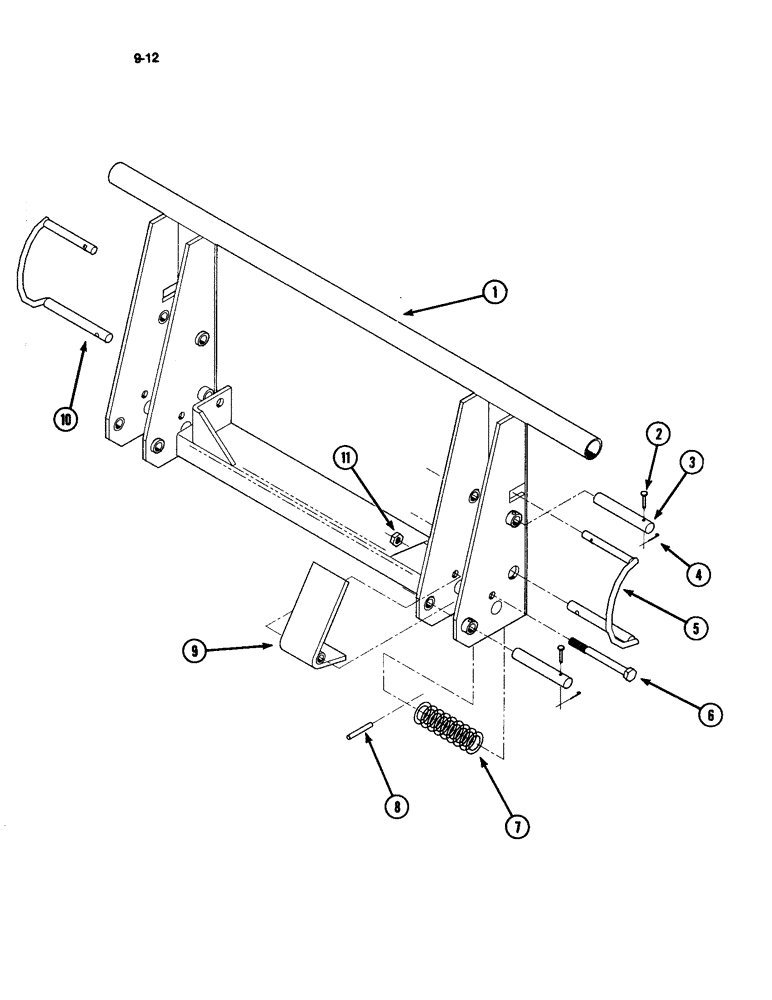 Схема запчастей Case IH 510 - (9-12) - QUICK ATTACH ADAPTER (09) - CHASSIS/ATTACHMENTS