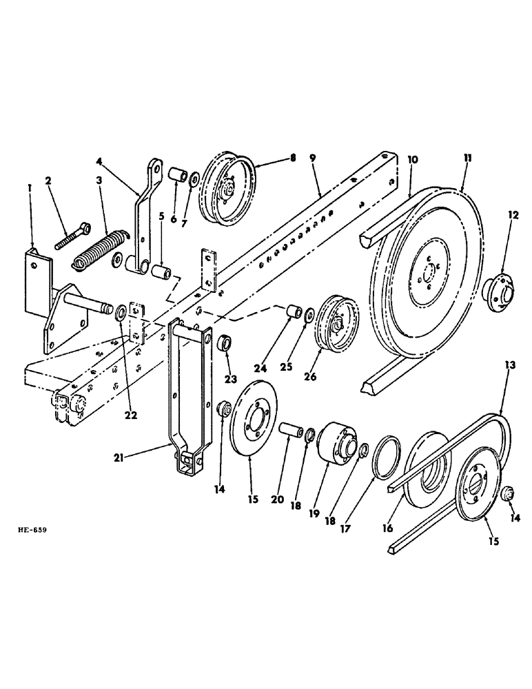 Схема запчастей Case IH 275 - (N-12) - PARTS ACCESSORIES AND ATTACHMENTS, HYDRAULIC VARIATOR REEL DRIVE Accessories & Attachments