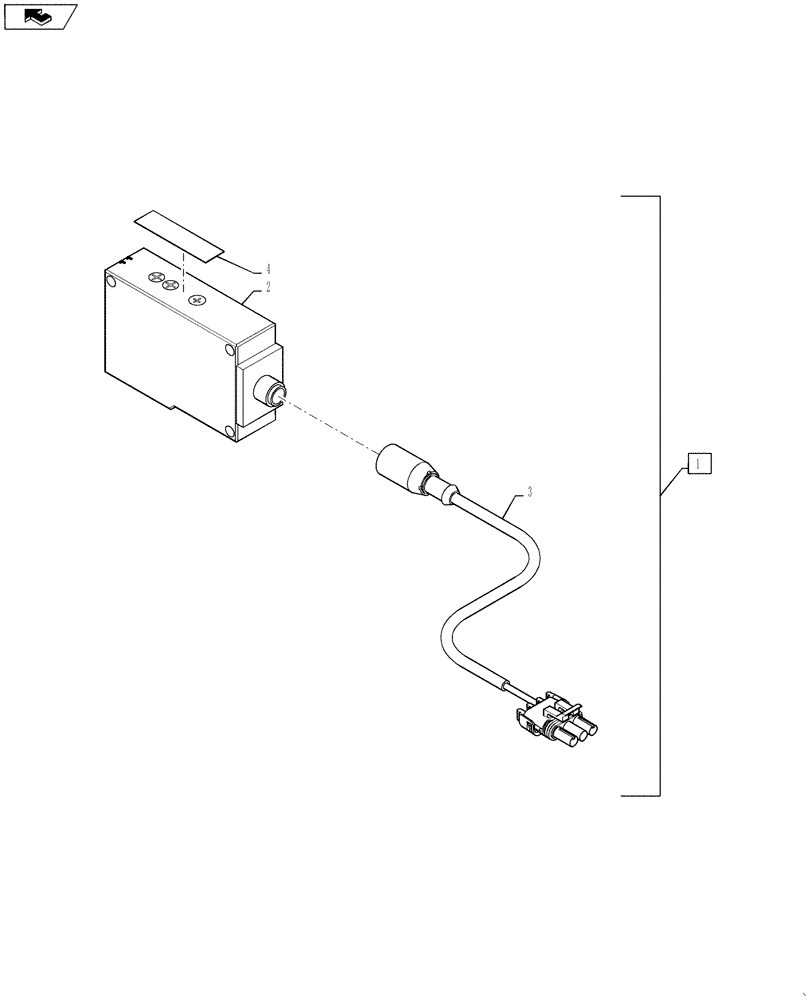 Схема запчастей Case IH 810 - (55.636.05) - SUPPLEMENTAL BIN LEVEL SENSOR ASSEMBLY (55) - ELECTRICAL SYSTEMS