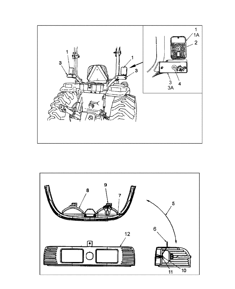 Схема запчастей Case IH D29 - (11B04) - LIGHTS, ECONOMY - ON & ASN HBA0001480 (06) - ELECTRICAL SYSTEMS