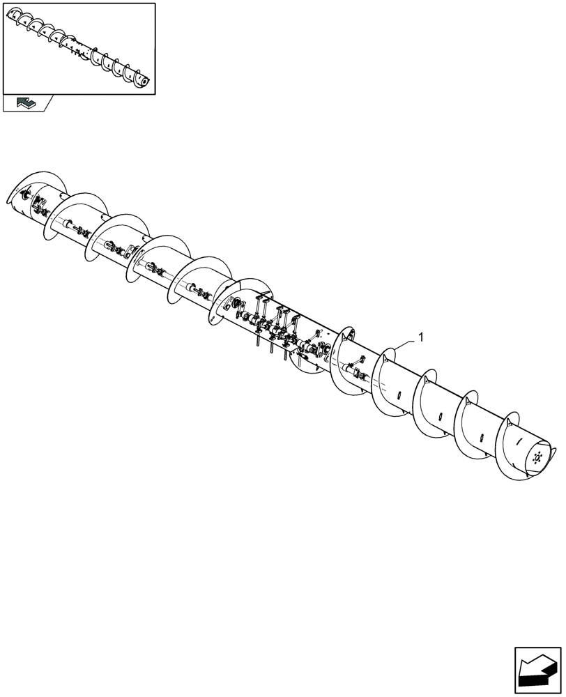 Схема запчастей Case IH 2040 - (20.40[01]) - COMPLETE AUGER (20) - HEADER