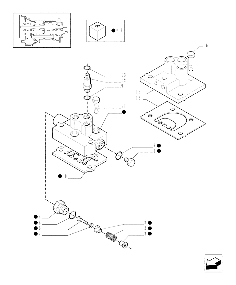 Схема запчастей Case IH MXU100 - (1.27.3) - GEARBOX VALVE (03) - TRANSMISSION