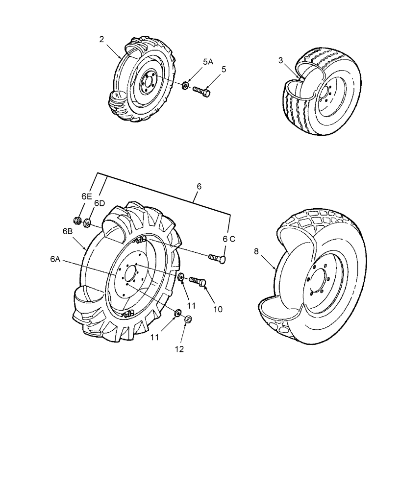 Схема запчастей Case IH DX23 - (11.01.01) - FRONT & REAR WHEELS - AUSTRALIA (11) - WHEELS/TRACKS