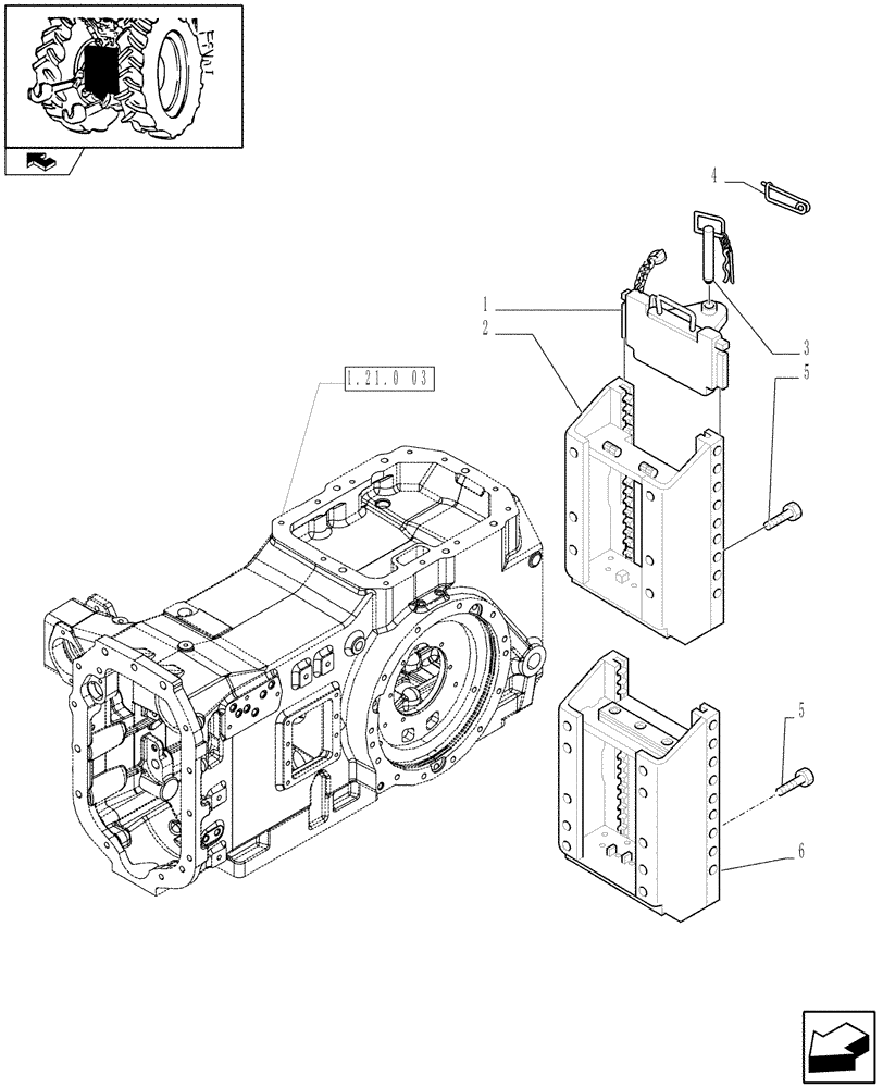 Схема запчастей Case IH MAXXUM 130 - (1.89.5/04) - SLIDER TOW HOOK WITH FIXED D3 TYPE COUPLING, LESS SWINGING DRAWBAR (ITALY) (VAR.331954) (09) - IMPLEMENT LIFT