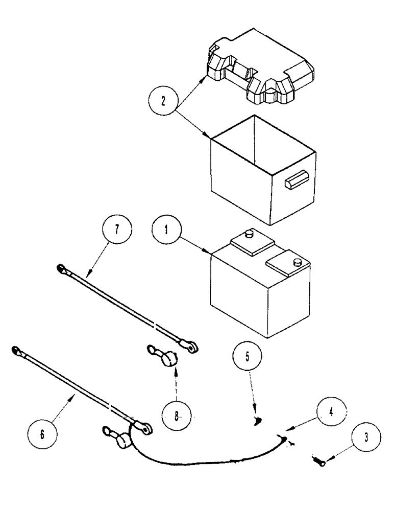 Схема запчастей Case IH 1100 - (E42) - BATTERY KIT 