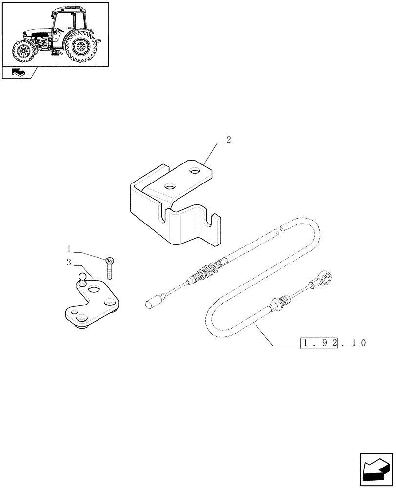 Схема запчастей Case IH FARMALL 85C - (1.10.0/01) - 2 SPEEDS GROUND PTO 540/540E CONTROL LEVER - NA - THROTTLE CONTROL LINKAGE (VAR.332837-332838) (02) - ENGINE EQUIPMENT