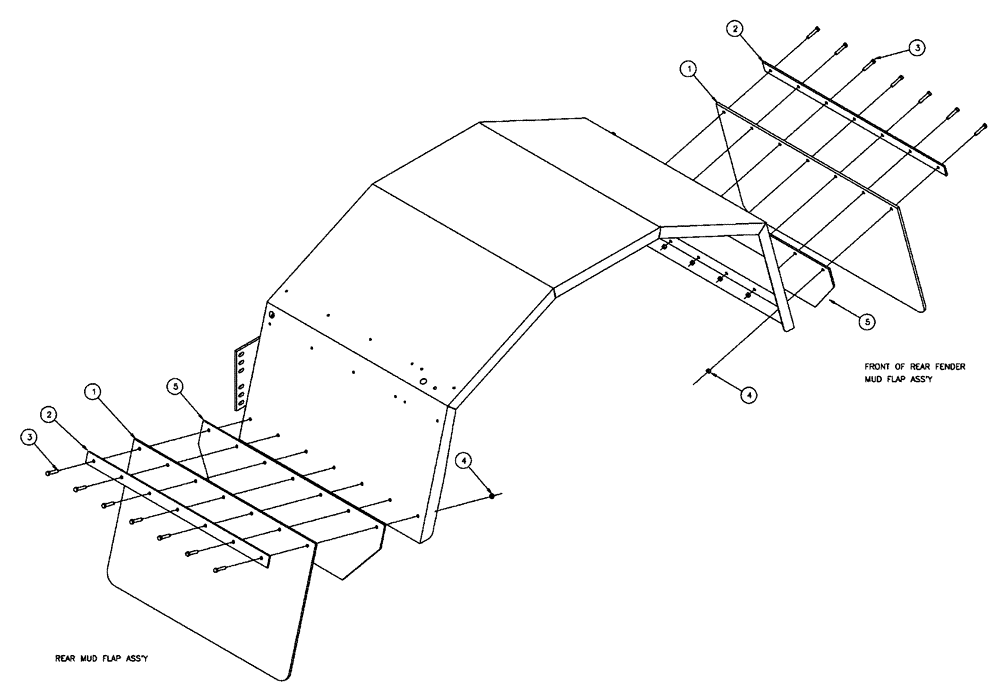 Схема запчастей Case IH FLX4375 - (10-005) - REAR MUD FLAP GROUP Options