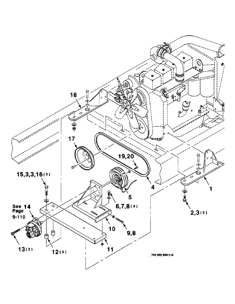 Схема запчастей Case IH 8840 - (9-108) - PUMP ASSEMBLY, HYDRAULIC REEL DRIVE (35) - HYDRAULIC SYSTEMS