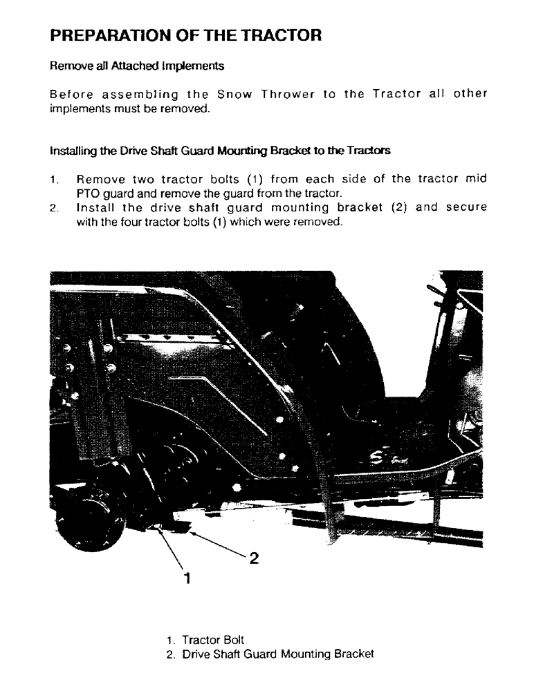 Схема запчастей Case IH ST54 - (04) - PREPARATION OF THE TRACTOR, INSTALLING THE DRIVE SHAFT GUARD MOUNTING BRACKET 