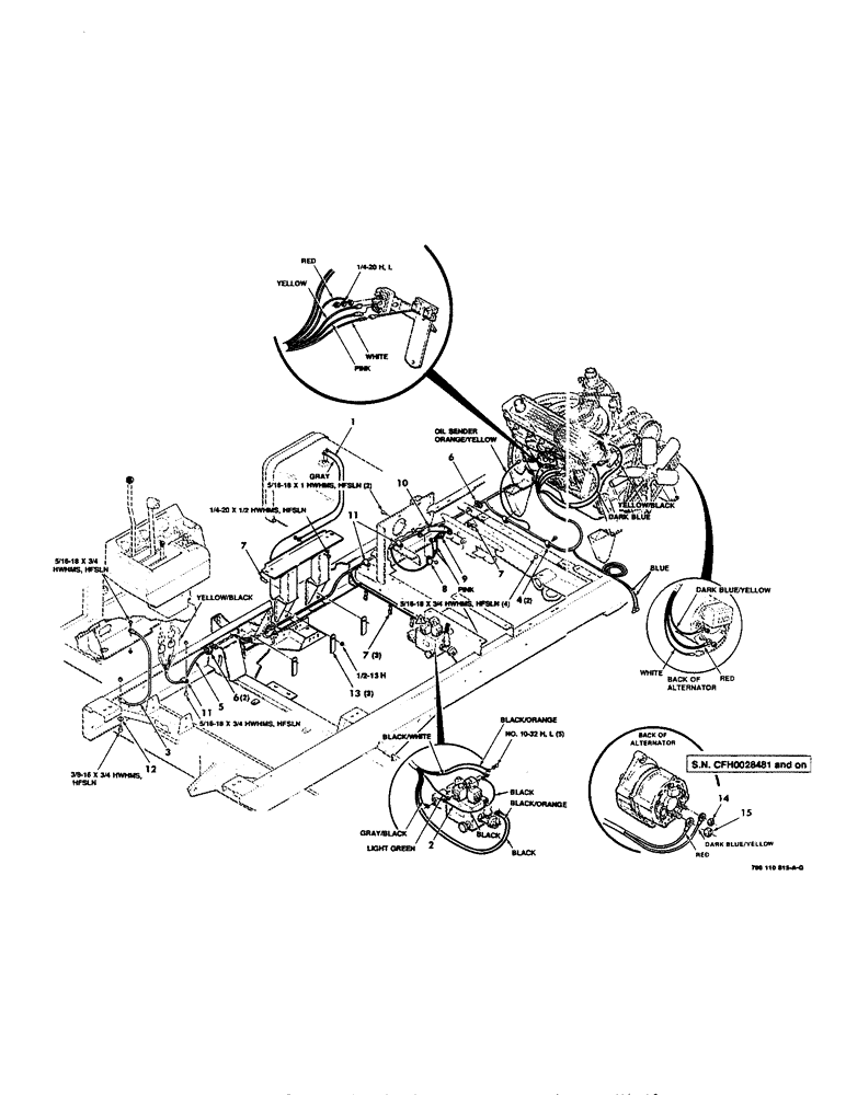 Схема запчастей Case IH 8830 - (4-04) - ENGINE WIRING ASSEMBLY, FRONT SECTION, GAS (04) - ELECTRICAL SYSTEMS