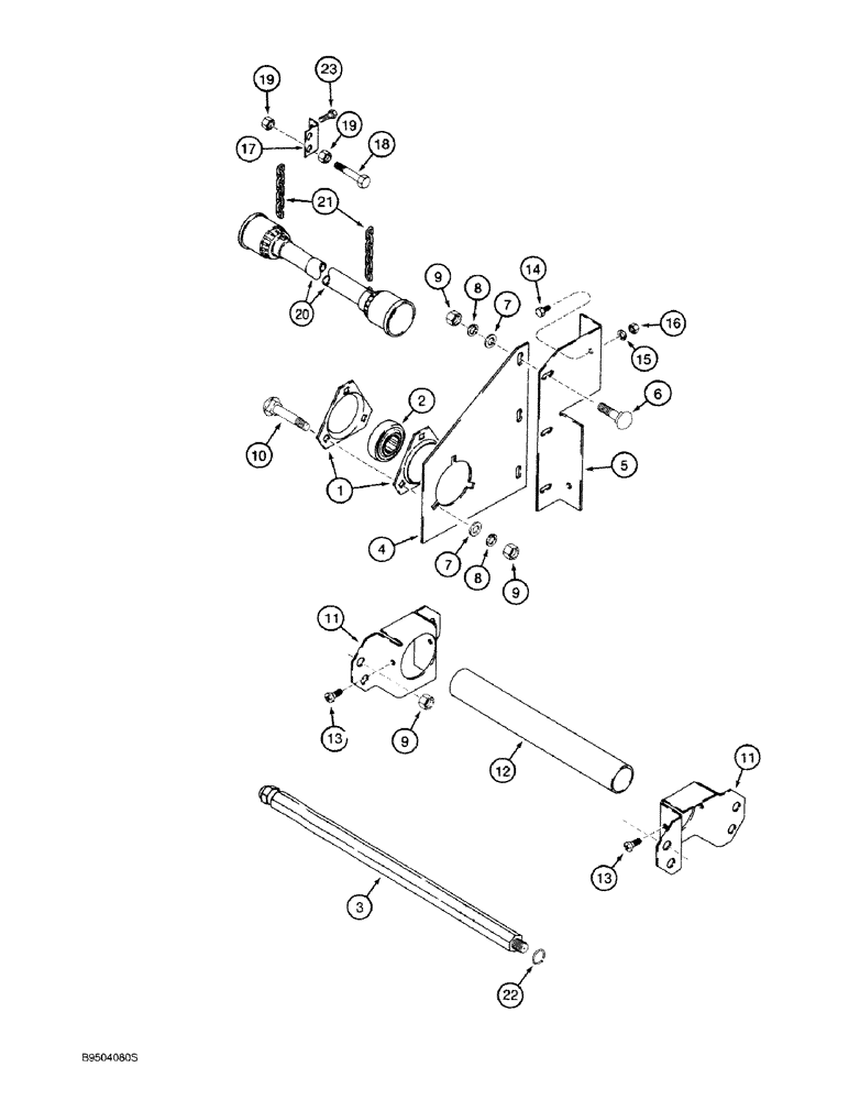 Схема запчастей Case IH 1063 - (09-49) - 1063 HEADER DRIVE SHAFTS (09) - CHASSIS