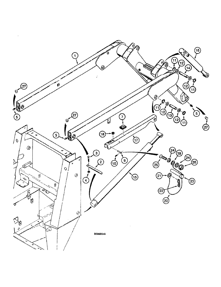 Схема запчастей Case IH 1825B - (9-06) - LOADER LIFT FRAME (09) - CHASSIS/ATTACHMENTS