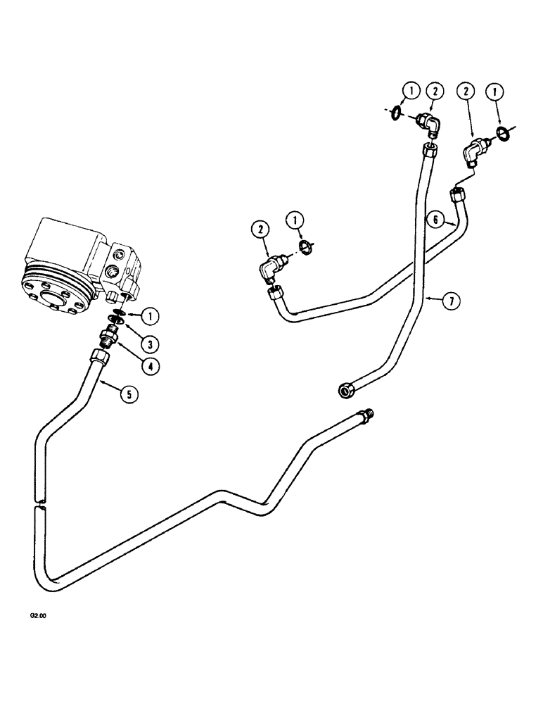 Схема запчастей Case IH 2120 - (8-24) - HYDRAULIC LIFT, PIPING, VERSION WITH SINGLE PUMP, RETURN SIDE (08) - HYDRAULICS