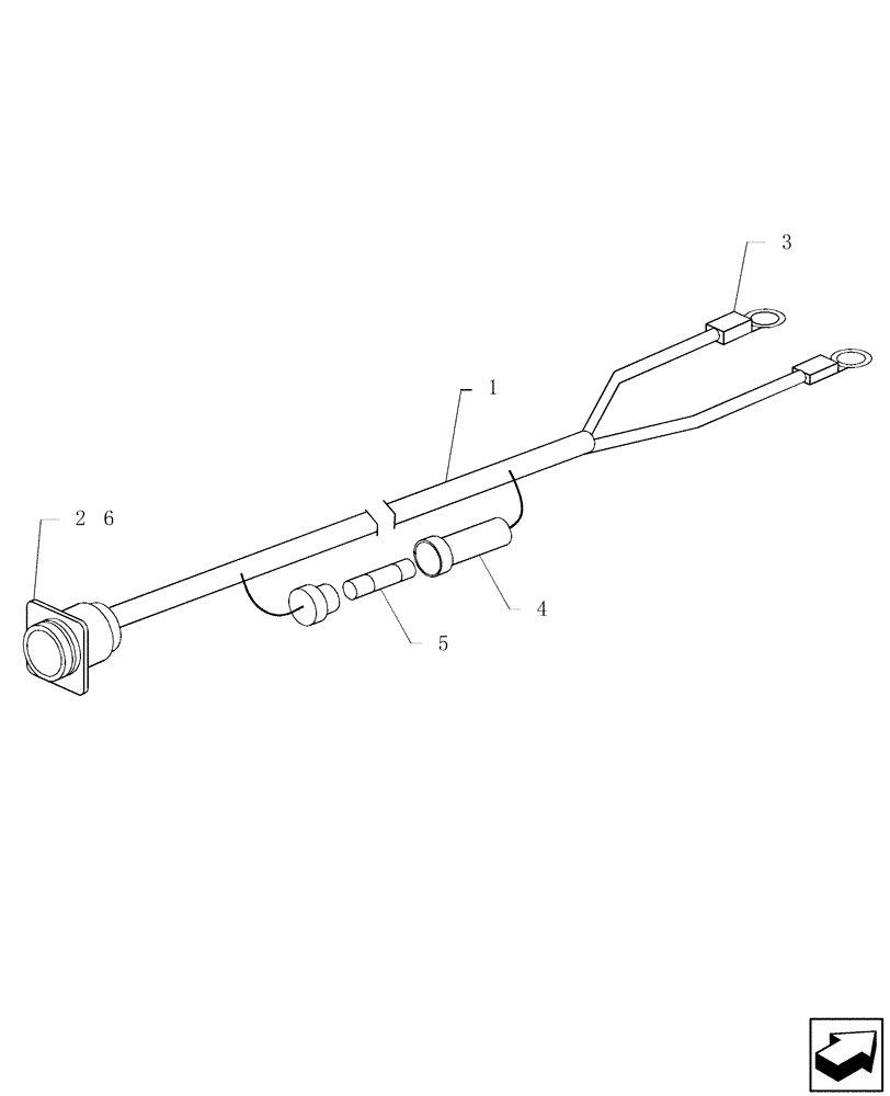 Схема запчастей Case IH SRX160 - (L.20.A[30]) - ELECTRICAL - CABLE, POWER ADAPTER FOR SP655 AND 6 SWITCH L - Field Processing