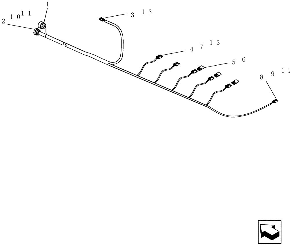 Схема запчастей Case IH SRX160 - (A.50.A[02]) - ELECTRICAL - HARNESS 87505109 A - Distribution Systems