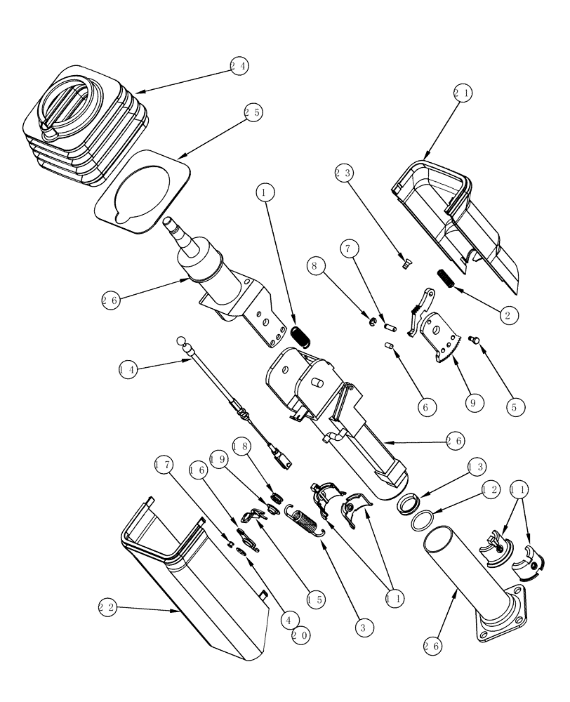 Схема запчастей Case IH MX200 - (05-02) - STEERING COLUMN ASSEMBLY (05) - STEERING