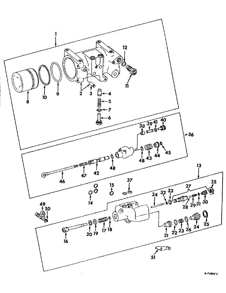 Схема запчастей Case IH 2826 - (10-32) - HYDRAULICS, DRAFT CONTROL CYLINDER AND VALVE (07) - HYDRAULICS