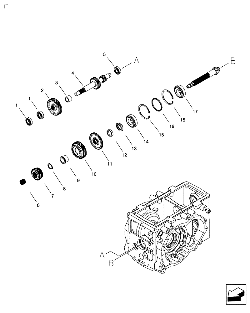 Схема запчастей Case IH FARMALL 35B - (21.148.01) - RANGE GEAR SHAFT - 12X12 (21) - TRANSMISSION