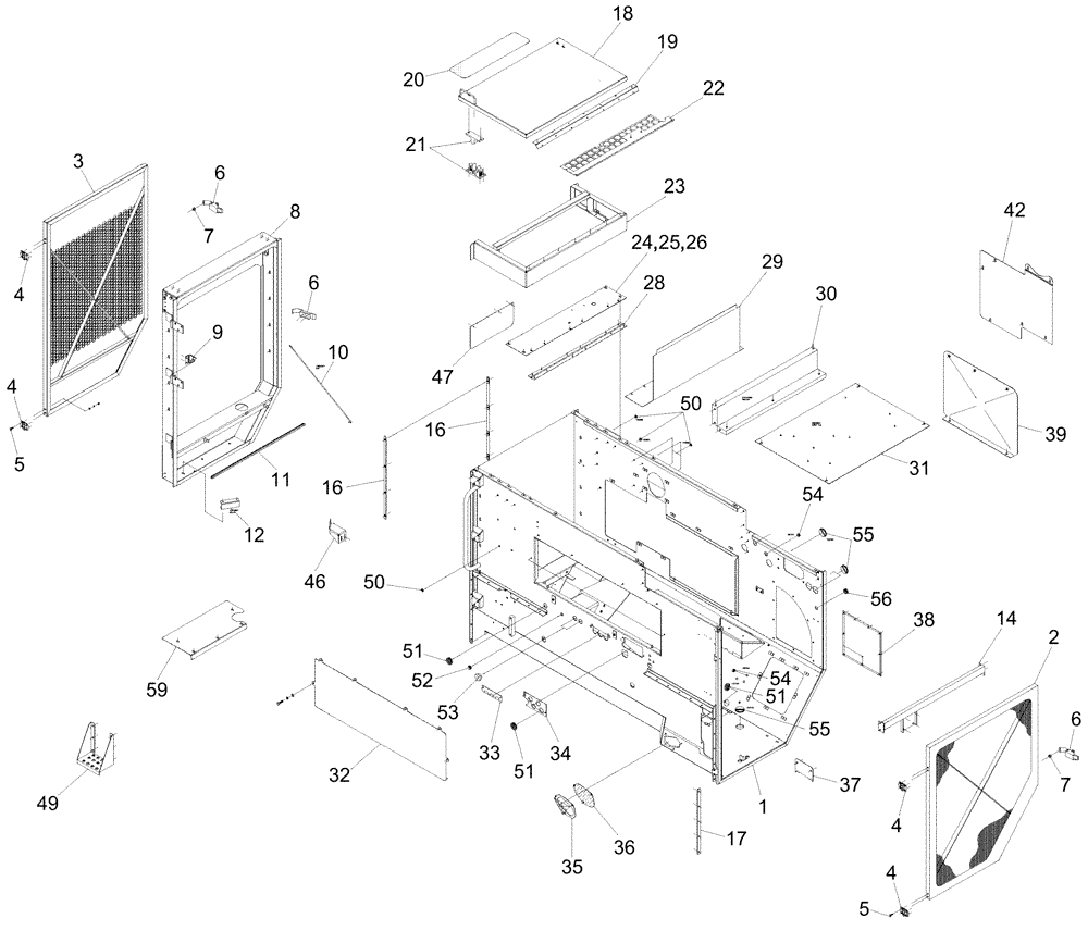 Схема запчастей Case IH A7700 - (C03.02[01]) - Engine Compartment {CASE IH-10.3L} (01) - ENGINE