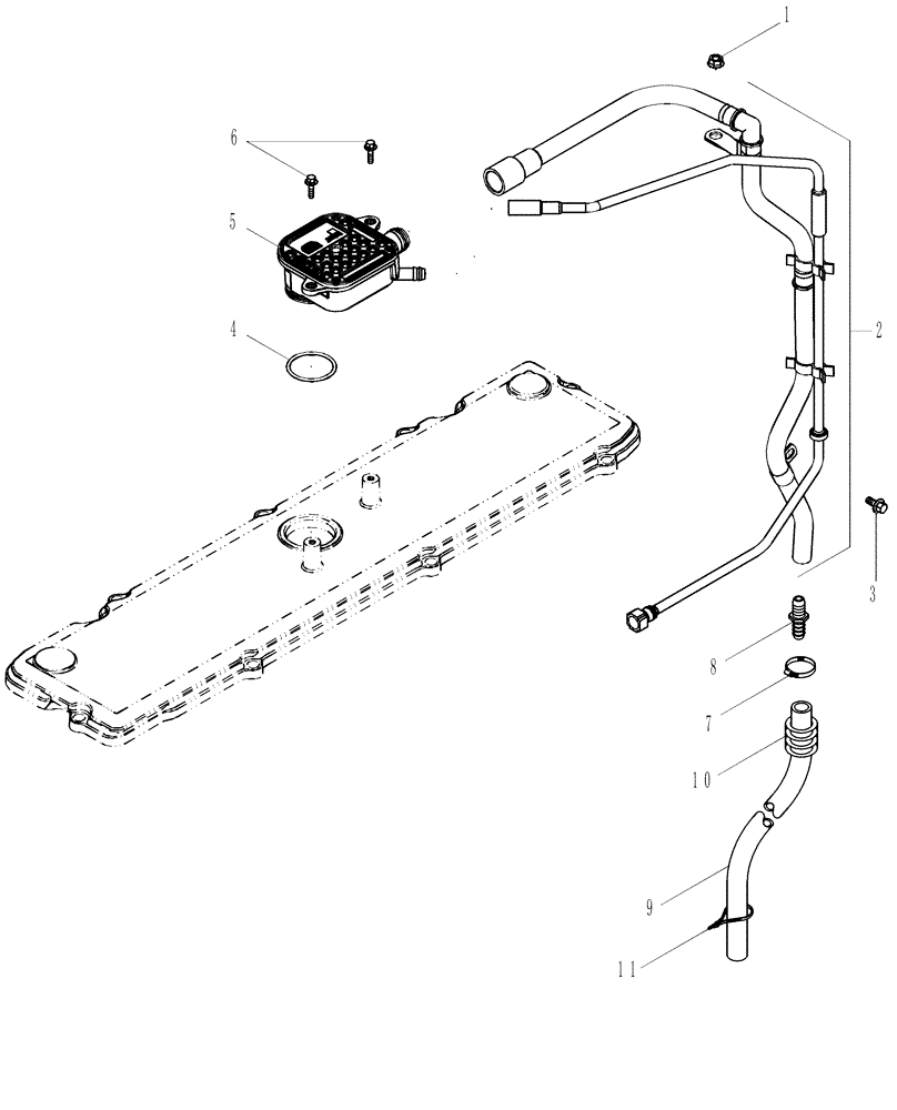 Схема запчастей Case IH MAGNUM 275 - (02-23) - CRANKCASE, BREATHER (02) - ENGINE