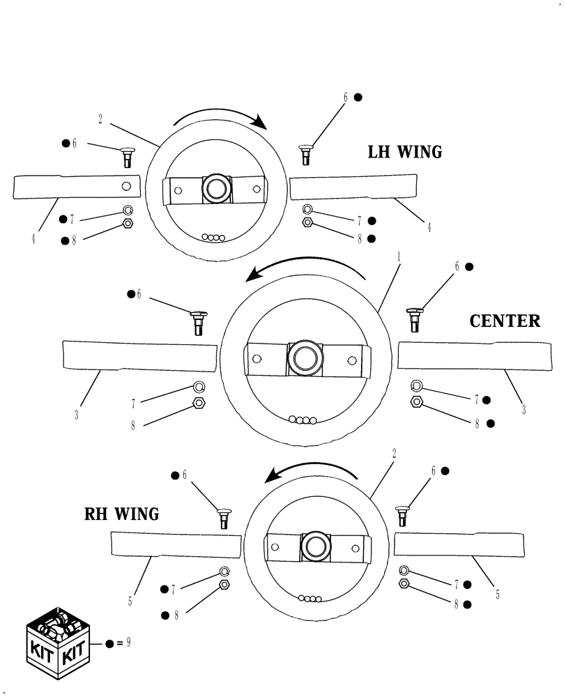 Схема запчастей Case IH 717721476 - (010) - BLADE CARRIERS (14) - CROP CUTTING