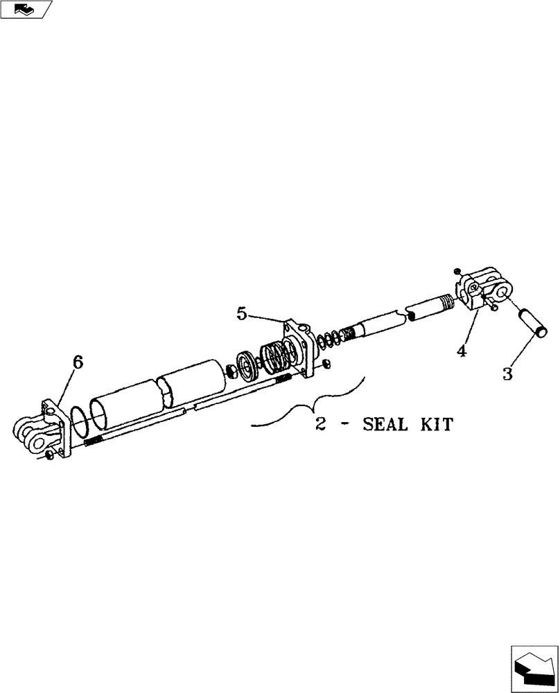 Схема запчастей Case IH PULL HITCH - (35.100.01) - HYDRAULIC CYLINDER ASSEMBLY (35) - HYDRAULIC SYSTEMS