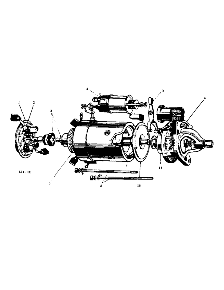 Схема запчастей Case IH 584 - (08-08) - CRANKING MOTOR, LUCAS (06) - ELECTRICAL