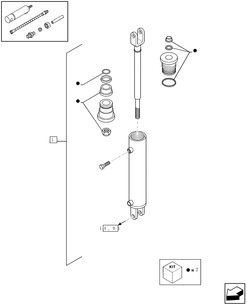 Схема запчастей Case IH LBX331P - (07.09A[01]) - DENSITY CYLINDER (07) - HYDRAULIC SYSTEM