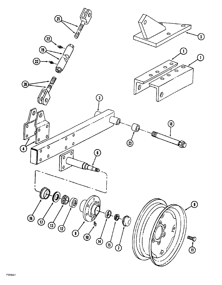 Схема запчастей Case IH 6814 - (09-10) - GAUGE WHEEL (09) - CHASSIS/ATTACHMENTS