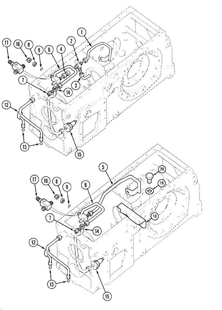 Схема запчастей Case IH C50 - (06-14) - TRANSMISSION LUBRICATION SYSTEM (06) - POWER TRAIN