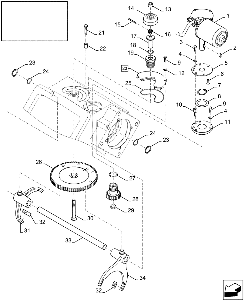 Схема запчастей Case IH AFX8010 - (C.20.B.05) - MECHANICAL TRANSMISSION, GEARSHIFT CONTROL C - Power Train