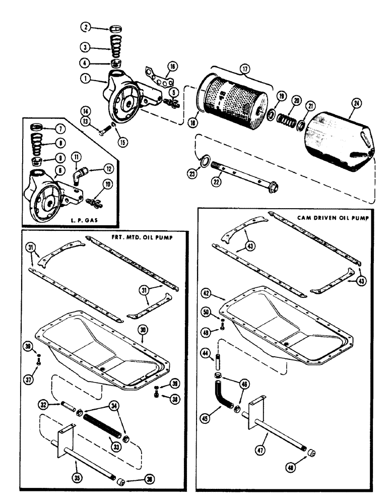 Схема запчастей Case IH 1060 - (410) - OIL FILTER, (284) SPARK IGNITION ENGINE (10) - ENGINE