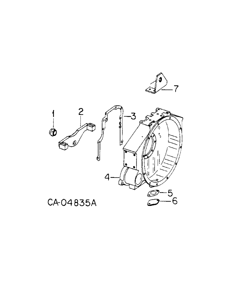 Схема запчастей Case IH V-800 - (B-24[A]) - FRONT ENGINE BRACKEY AND FLYWHEEL HOUSING 